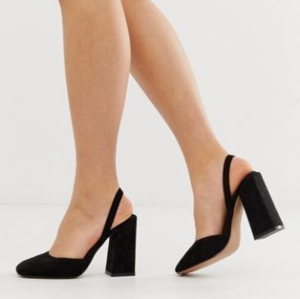 ISO black mary jane sling back heels